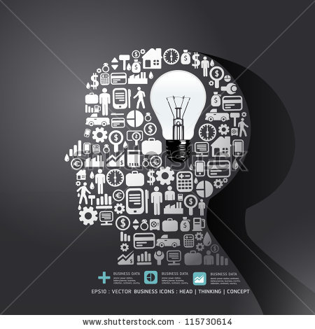 Image Retrieved: http://www.shutterstock.com/pic-115730614/stock-vector-elements-are-small-icons-finance-make-in-man-think-with-light-bulb-concept-vector-illustration.html